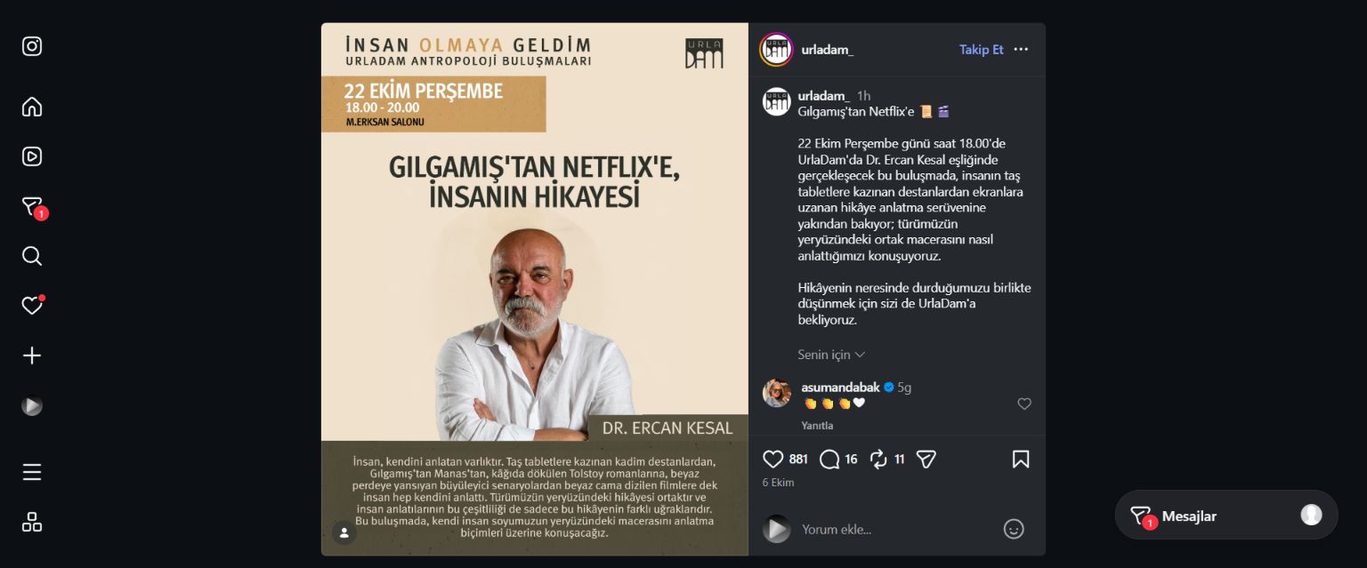 Gılgamış’tan Netflix’e: İnsanın Hikâyesi – Dr. Ercan Kesal
